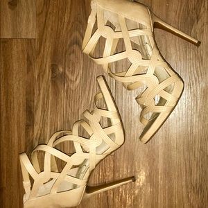 Nude Sexy Strappy Jessica Simpson Heels
